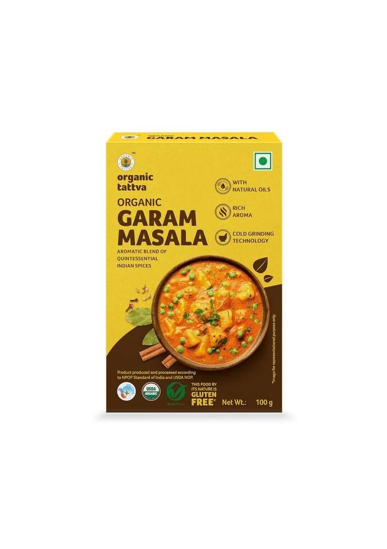 ORGANIC TATTVA Tattva, Garam Masala Spice Blend 200 Gram | Rich in Flavor, Dry Roasted and Whole spices - Indya