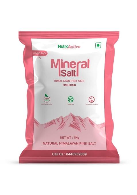 NutroActive MineralSalt Himalayan Pink Rock Salt Fine Grain 1Kg