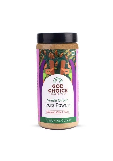 GOD CHOICE ORGANIC FARMS Jeera (Cumin) Powder 200G|Single Origin|Stoneground from Unjha,Gujarat|100% Pure With Natural Oils Intact|Rich In Iron,Aids Digestion & Promotes Weight Loss