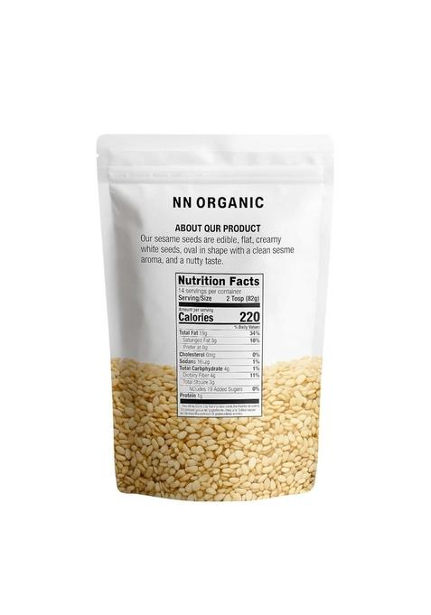 NNorganic Sesame Seeds -1kg | Natural white Sabut Till for Eating Rich Nutrient Indian Spices & Masala 1kg