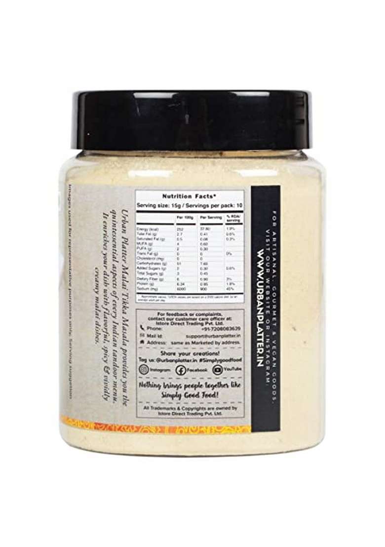 urban platter Malai Tikka Masala Seasoning, 150g [Aromatic and Flavourful | Marinades Grilling Natural Oils Preserved] - Indya