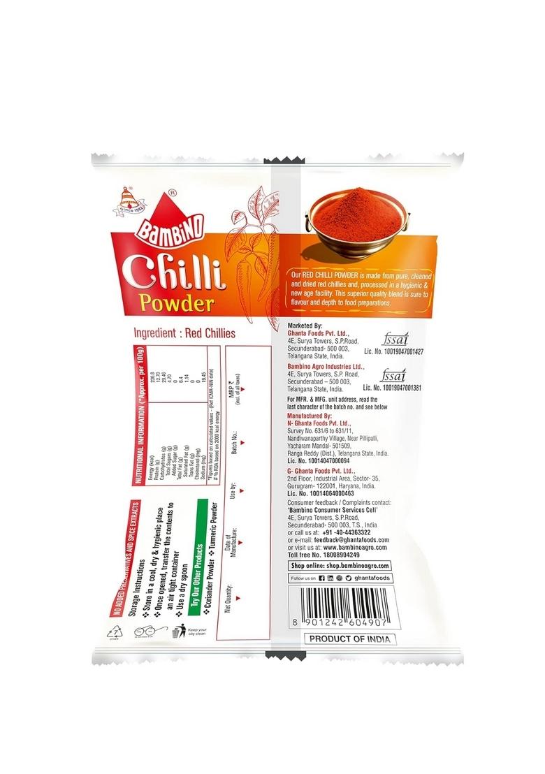 Bambino Red Chilli Powder 500g (Red Chilli)