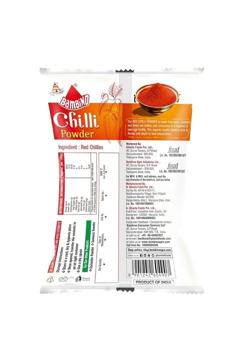 Bambino Red Chilli Powder 500g (Red Chilli)