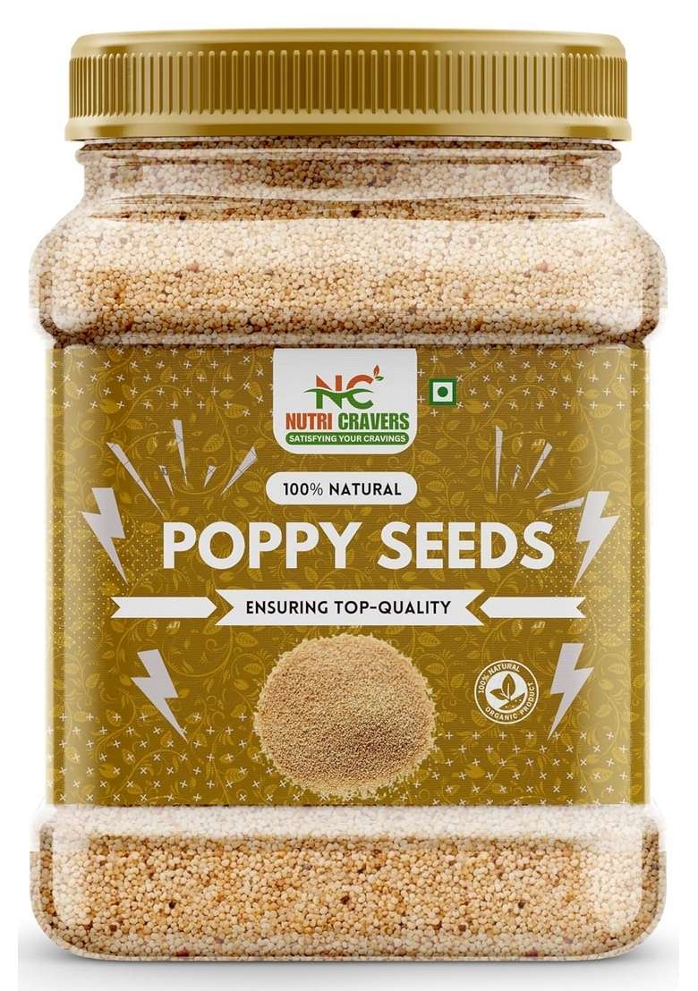 Nutri Cravers Pure & Natural Premium Poppy Seeds 100GM (Posto) - Rich Nutty Flavor Nutrient-Rich Superfood Ideal for Cooking, Baking Traditional Recipes Hygienically Packed - Indya