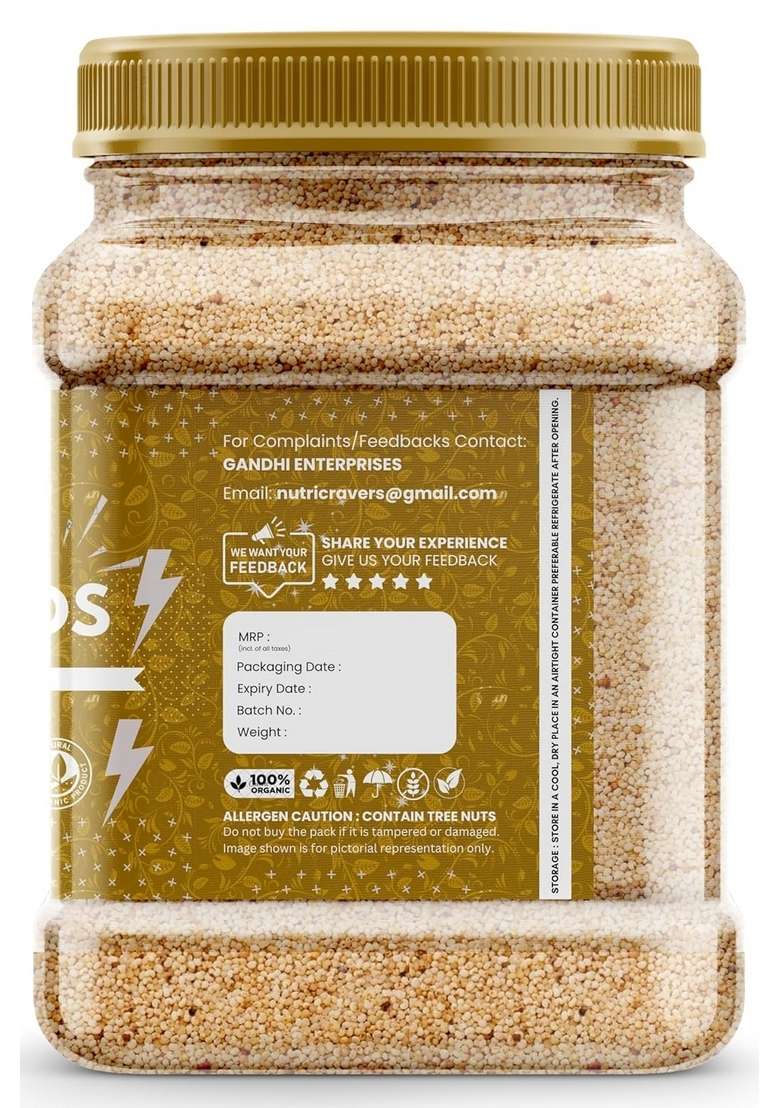 Nutri Cravers Pure & Natural Premium Poppy Seeds 100GM (Posto) - Rich Nutty Flavor Nutrient-Rich Superfood Ideal for Cooking, Baking Traditional Recipes Hygienically Packed - Indya