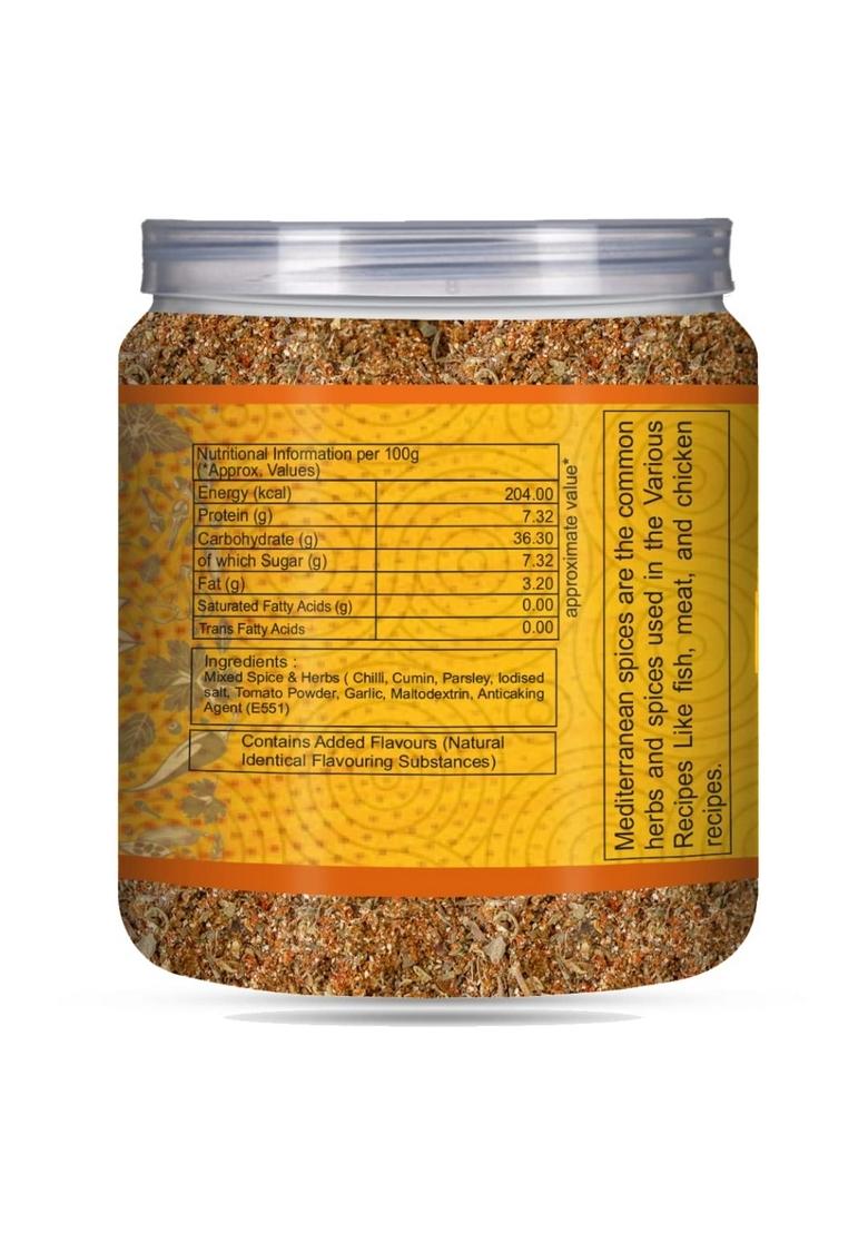 Brew Lab Mediterranean Spices & Seasoning | Mixed Herbs and Masala For Marinade Grill (250GM)