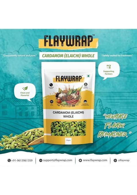 FlayWrap Cardamom Green 50g & Clove Whole Combo | Elaichi Laung Garam Masala Mix