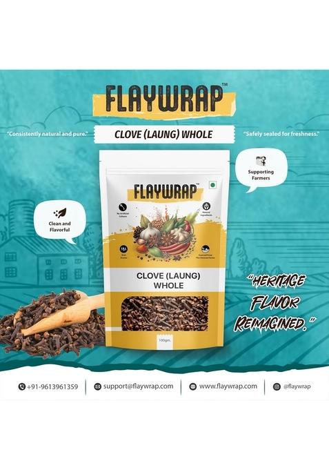 FlayWrap Cardamom Green 50g & Clove Whole Combo | Elaichi Laung Garam Masala Mix
