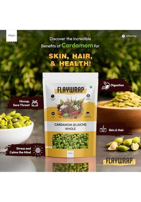 FlayWrap Cardamom Green 50g & Clove Whole Combo | Elaichi Laung Garam Masala Mix