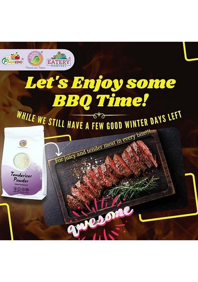 SAIPRO Nature our Future Saipro's Raw Papaya Powder 200 gm & Tenderizer 125 combo| For teanderizing koftas, meat, meat softner| BBQ rub| Great tenderiser powder, NO msg, preservatives, all NAtural