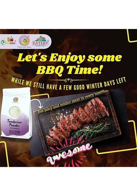 SAIPRO Nature our Future Saipro's Raw Papaya Powder 200 gm & Tenderizer 125 combo| For teanderizing koftas, meat, meat softner| BBQ rub| Great tenderiser powder, NO msg, preservatives, all NAtural