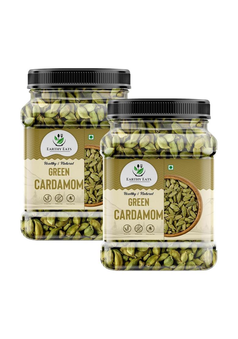 Earthy Eats Green Cardamom 800 Gram (2 x 400g), Natural Aromatic Spice for Tea, Coffee, and Desserts, Flavorful Whole Pods Cooking Baking