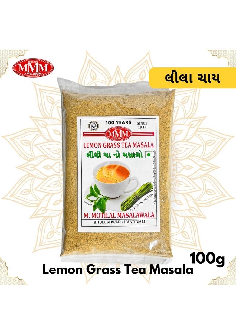 M MOTILAL MASALAWALA Lemongrass Tea Masala Powder | 100% Homemade PreservativeFree Rich Taste and Aroma No Preservatives Colours or Artificial Ingredients Easy to Use 100 gm Pack