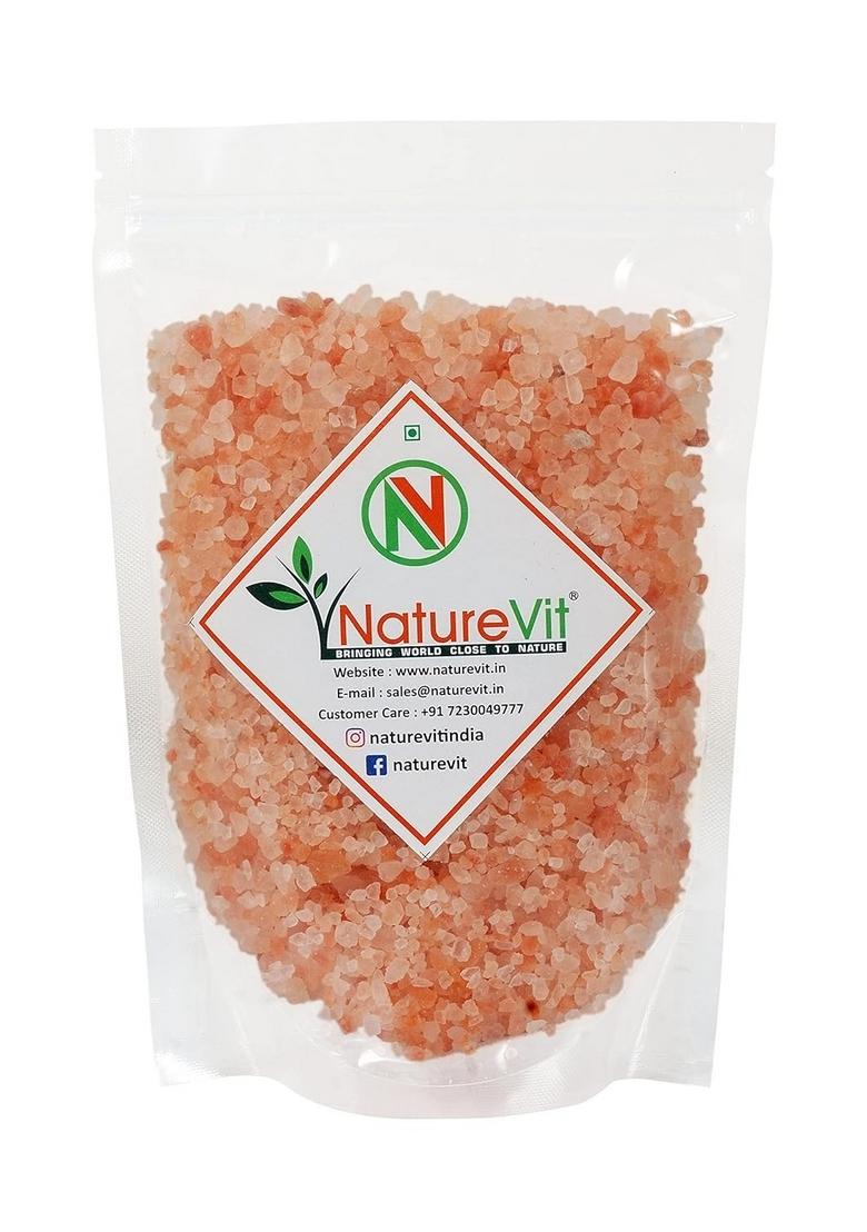 Nature Vit NatureVit Himalayan Pink Rock Salt Granules 400 Gram | Natural, Unrefined & Rich in 84 Minerals Ideal for Cooking, Detox, Weight Loss Skin Care Premium Sendha Namak