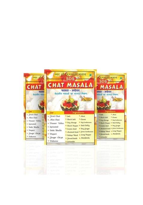 SDS Chaat Masala Powder - 100g (Pack of 3) | Buttermilk Spice Blend No Artificial Additives Ready to Sprinkle Chhach Ideal for Curd, Lassi, Raita & Fruit Salads