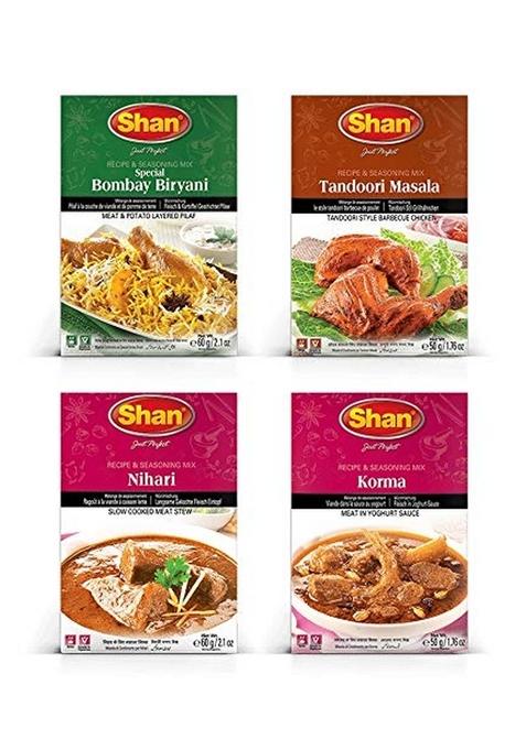 Shan Korma Masala Nihari Special Bombay Biryani Tandoori Combo, Variety Pack - 1 Count