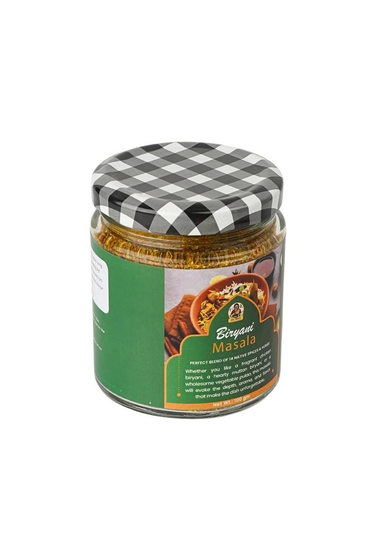 My Okhli Handcrafted Biryani Masala | Traditionally Stone Grounded Ancient Family Recipe Perfect Blend of 14 Spices & Herbs for Great Taste Aroma No Preservative Pesticides| 100 % Natural and Lab Tested