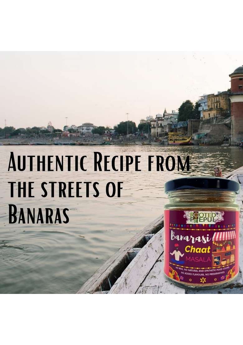 ROOTED PEEPUL Banarasi Chat Masala| No Additives| Citric Acid| Pure and Natural Ingredients| 100gms - Indya