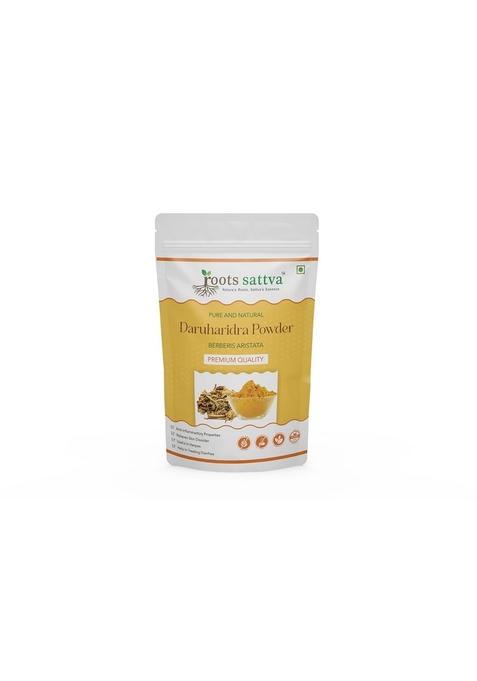 Roots Sattva Daruharidara/Daru Haldi Powder, Berberis Aristata, For Skin Health, Natural Source of Berberine -200g