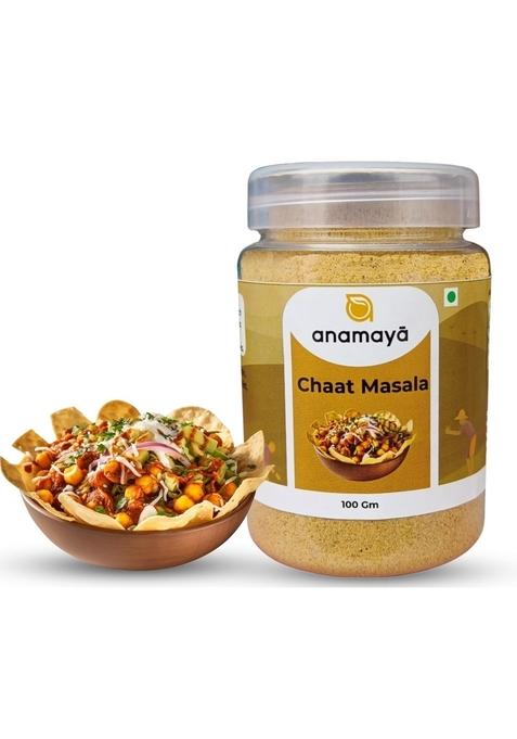 anamaya Chaat Masala Powder | Chat Desi 100 Gms Packed in easy reusable storage jar Pack of 1