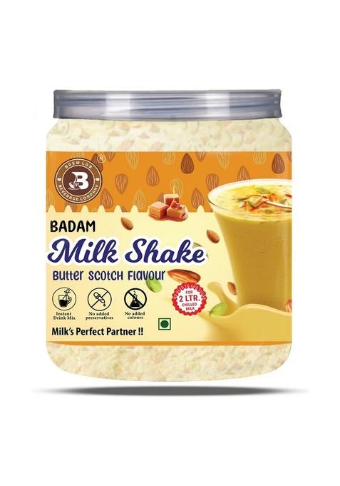 Brew Lab Butterscotch Badam Milkshake Mix Powder with Bits 250 g