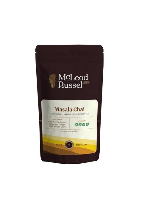 McLEOD RUSSEL 1869 - Masala Chai | 250 Gram Garden Fresh Ctc Tea Loose Leaf 100% Natural Spices Immunity-Booster 100+ Cups,