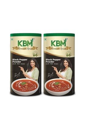 KBM Premium Spices Black Pepper/Kali Mirch Powder - 100G (Pack of 2) |No Preservatives or Fillers| Ultra-Pure & Finely Ground | Perfect for Tadka, Masala Chai Daily Cooking