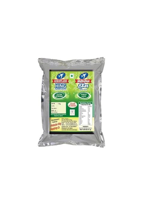 AEROPLANE Green Hing Extra Strong 1kg | Premium Asafoetida Powder for Indian Cooking Flavor Aroma Enhancer Dal Curry Sambar Chutney Street Food Veg Pickles Tempering Tadka Spice