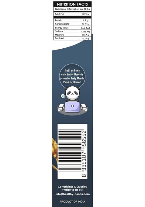 HEALTHY PANDA Masala Poori Atta Mix 400g | Bedmi Ready to Cook Instant Breakfast for Kids 100% Fresh & Natural Special Food Quick and Delicious Meals