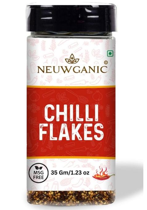 Neuwganic - Red Chilli Flakes | Spicy & Aromatic Spice Mix Sprinkler Italian Seasoning for Cuisines Ideal Pizza, Pasta More 35 Gm