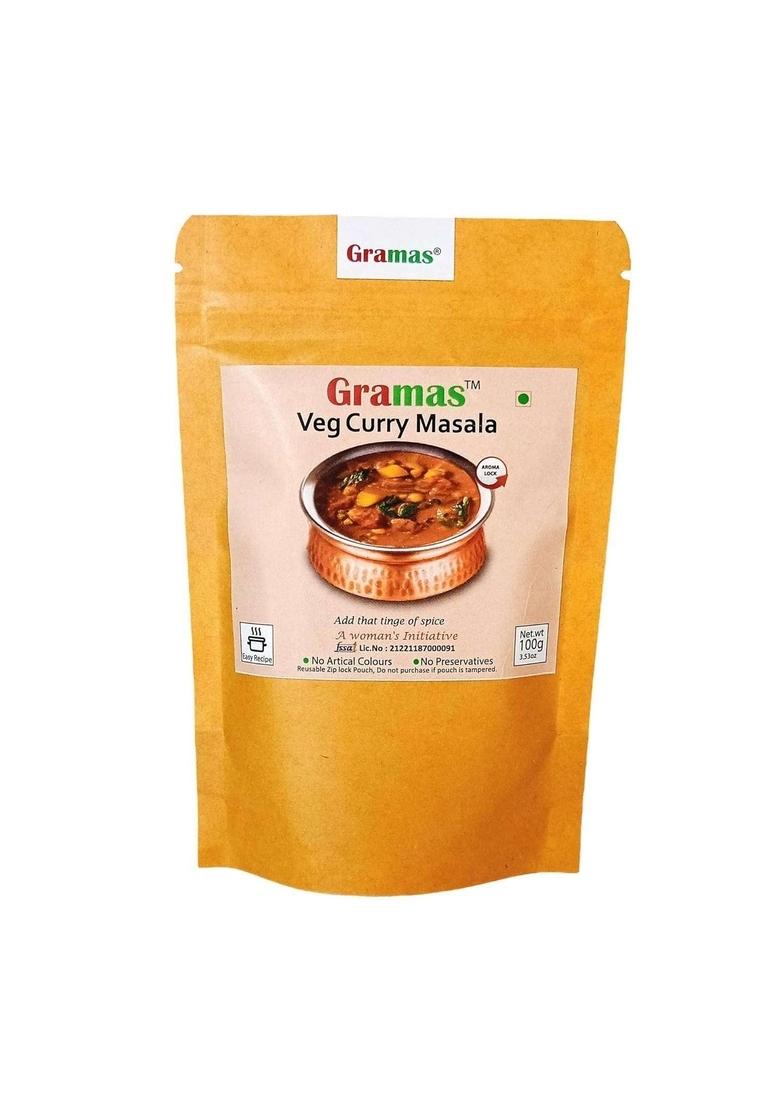 Gramas Natural Veg Curry Masala Powder, No Preservatives & Artificial color