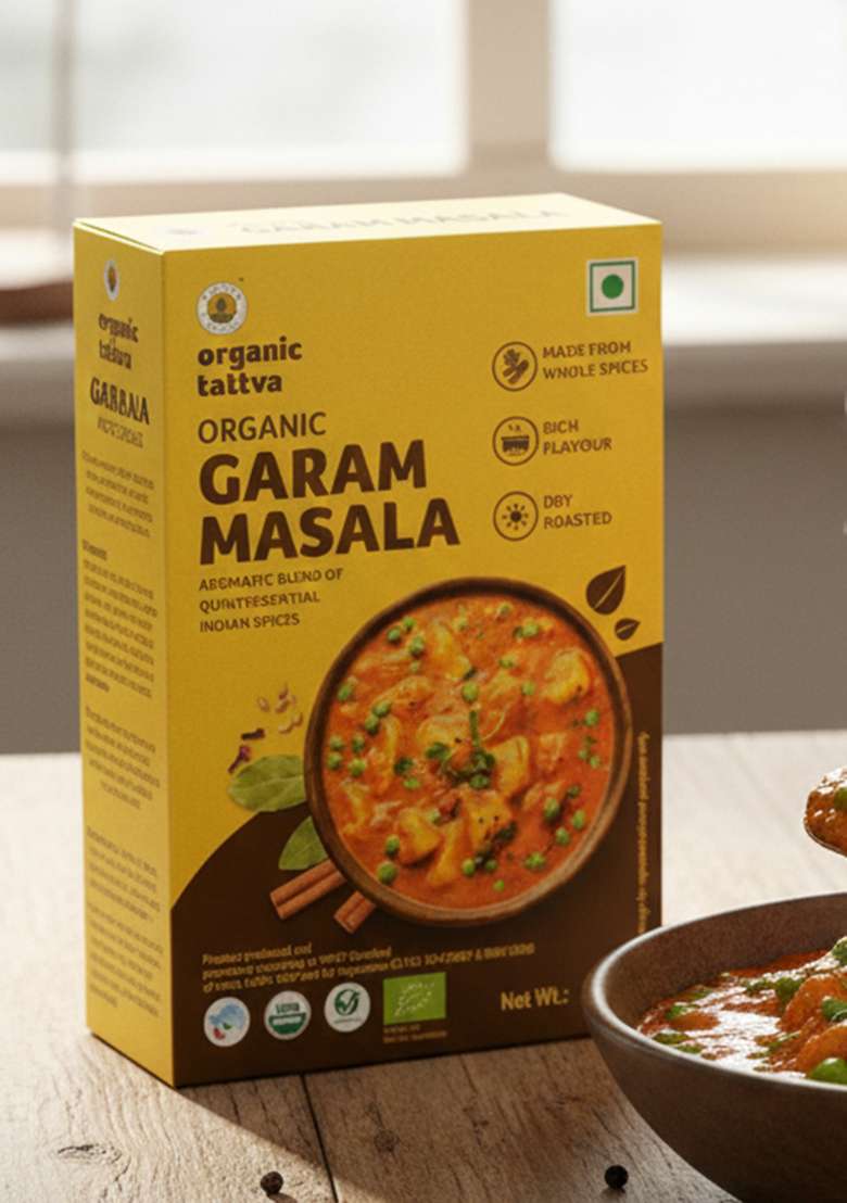 ORGANIC TATTVA Tattva, Garam Masala Powder 100 Gram | Rich in Flavor, Naturally Processed and No Preservatives - Indya