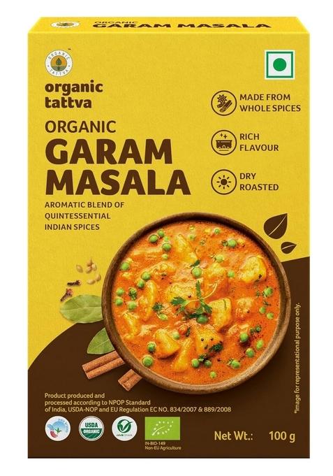 ORGANIC TATTVA Tattva, Garam Masala Powder 100 Gram | Rich in Flavor, Naturally Processed and No Preservatives