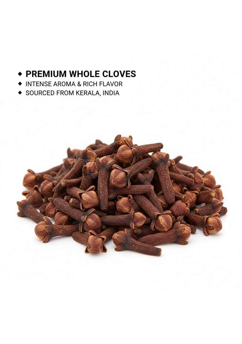 PrimeTyme Natural Premium Whole Cloves (Laung) | Fresh & Aromatic Spices Pure Lavangam for Indian Cooking Strong Flavor Rich Aroma Handpicked Quality (40g) - Indya