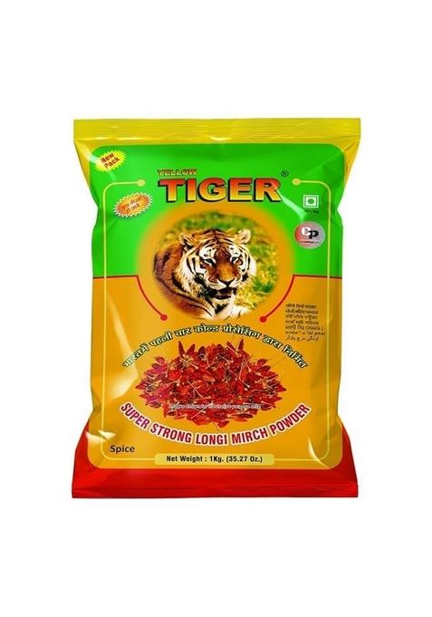 YELLOW TIGER Longi Mirch Powder 1 Kg | Birds Eye Chilli Kanthari Mulaku Thai Jeerige Menasu Natural, No Additives Ideal for Namkeen, Snacks & Curries — view on Indya