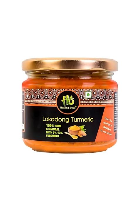 Healing Buds Lakadong Turmeric Powder - 130gm | High Curcumin 9-12% Haldi Pure & Natural from Meghalaya Best for Cooking, Golden Milk, Skin Care Immunity Fresh Aroma