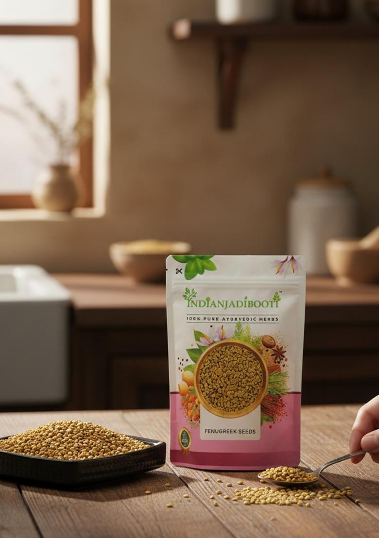 IndianJadiBooti Fenugreek Seeds Methi Dana, 400 Grams Pack