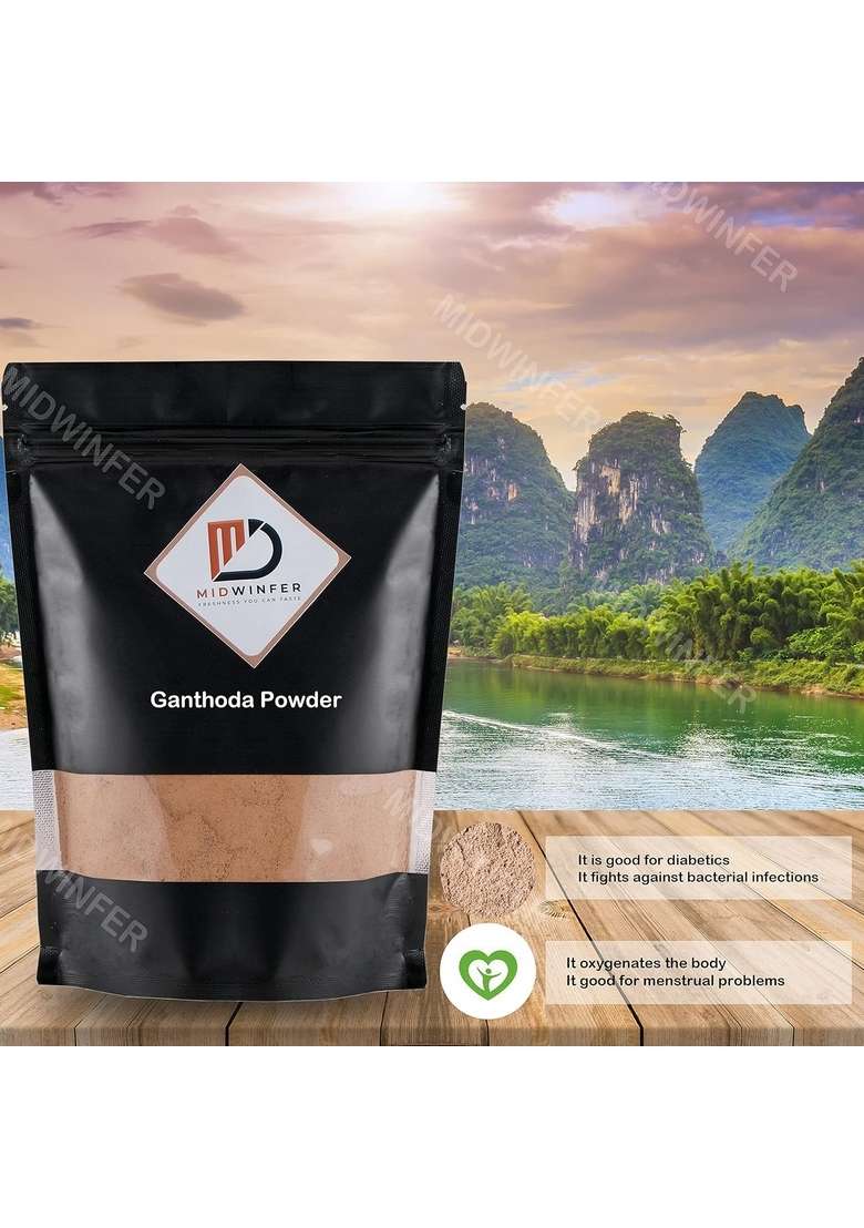 Midwinfer Organic Ganthoda Powder | Ginger Piplamool 100 Grams - Indya