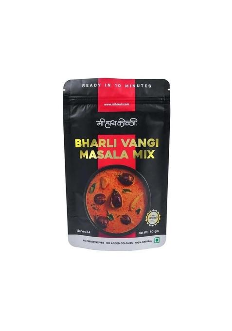 Mi Hi Koli - Bharli Vangi Masala Mix | Ready to Cook in 10 mins No artificial colors 100% Natural Blended Spices Maharashtrian Curry Just Add Fresh Brinjals 80 gm