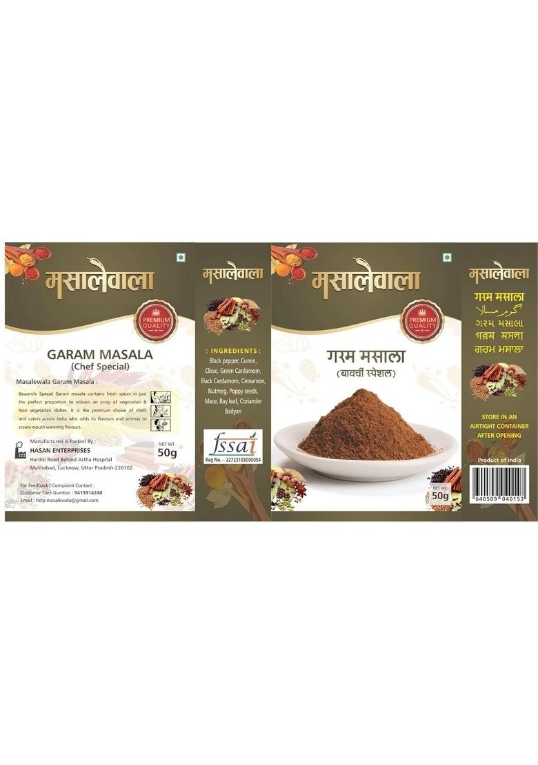 Masalewala Combo Pack of 7, 50g Each | Kabab, Biryani, Chicken Tandoori, Garam, Chicken, Meat & Nihari Masala Pure Natural Masalas for Curries, Grills Festive Cooking