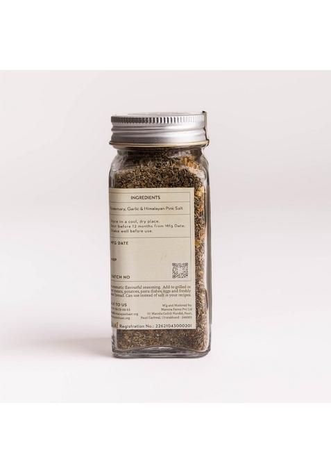 HIMALAYAN HAAT Rosemary Garlic Seasoning Salt Aromatic Gourmet Blend with Pink & Single-Origin Herbs | Perfect for Stews, Pasta Potatoes 65g