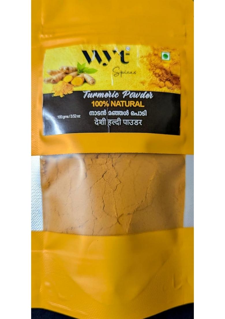 Wyt Spices Turmeric Powder, 100% Natural, ISO 9001:2015 Certified, Pure Curcuma Longa, 300g (pack of 3, 100gms each)