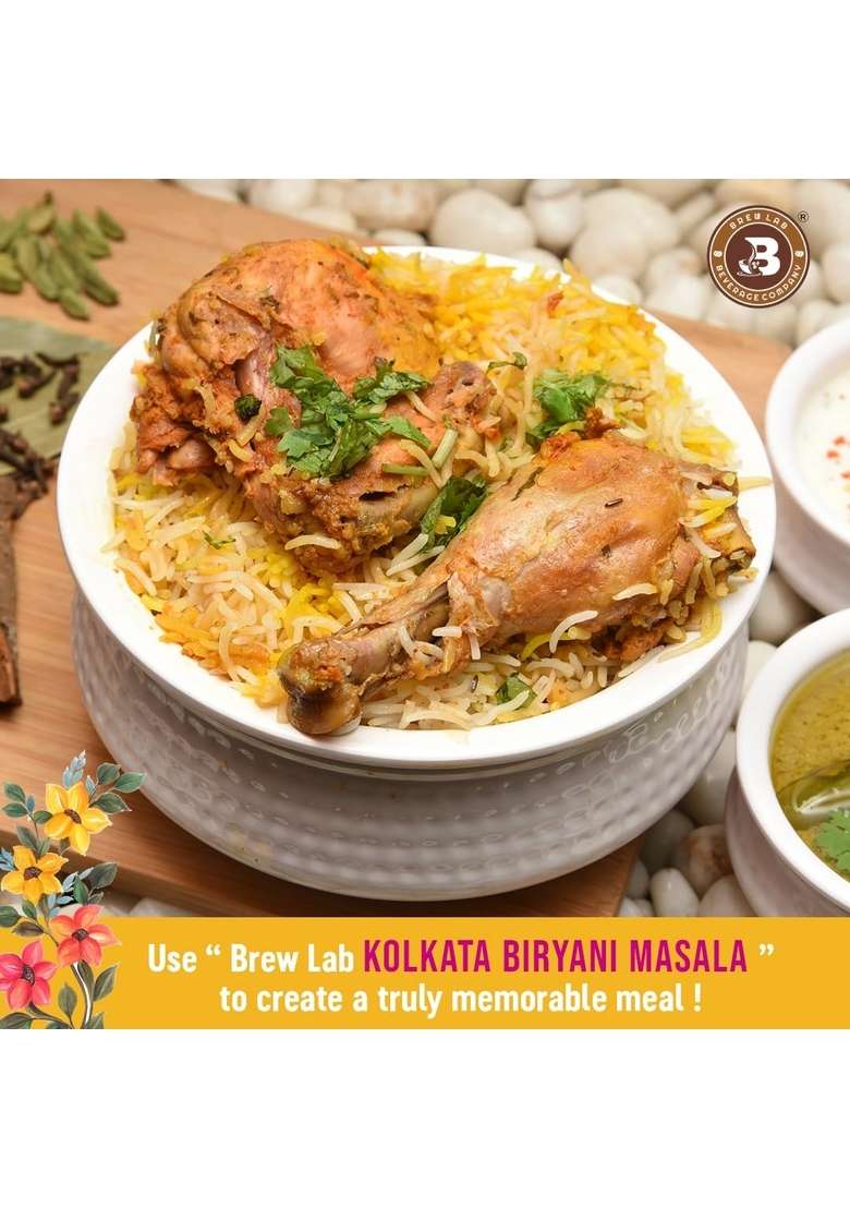 Brew Lab Rich & Spicy Natural Flavor Kolkata Biryani Masala | Authentic Aroma (1 kg) - Indya