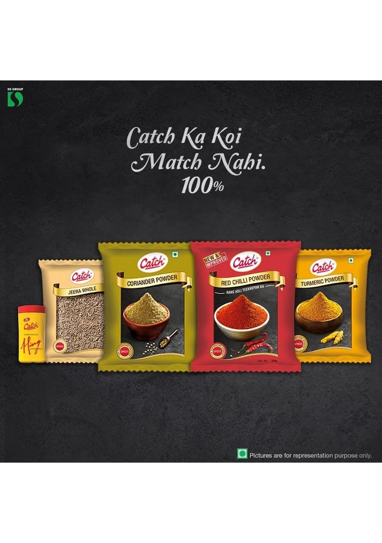 catch Masala Combo Coriander Powder 200 + Turmeric Red Chilli Cumin Whole Hing 50 (Pack of Five)