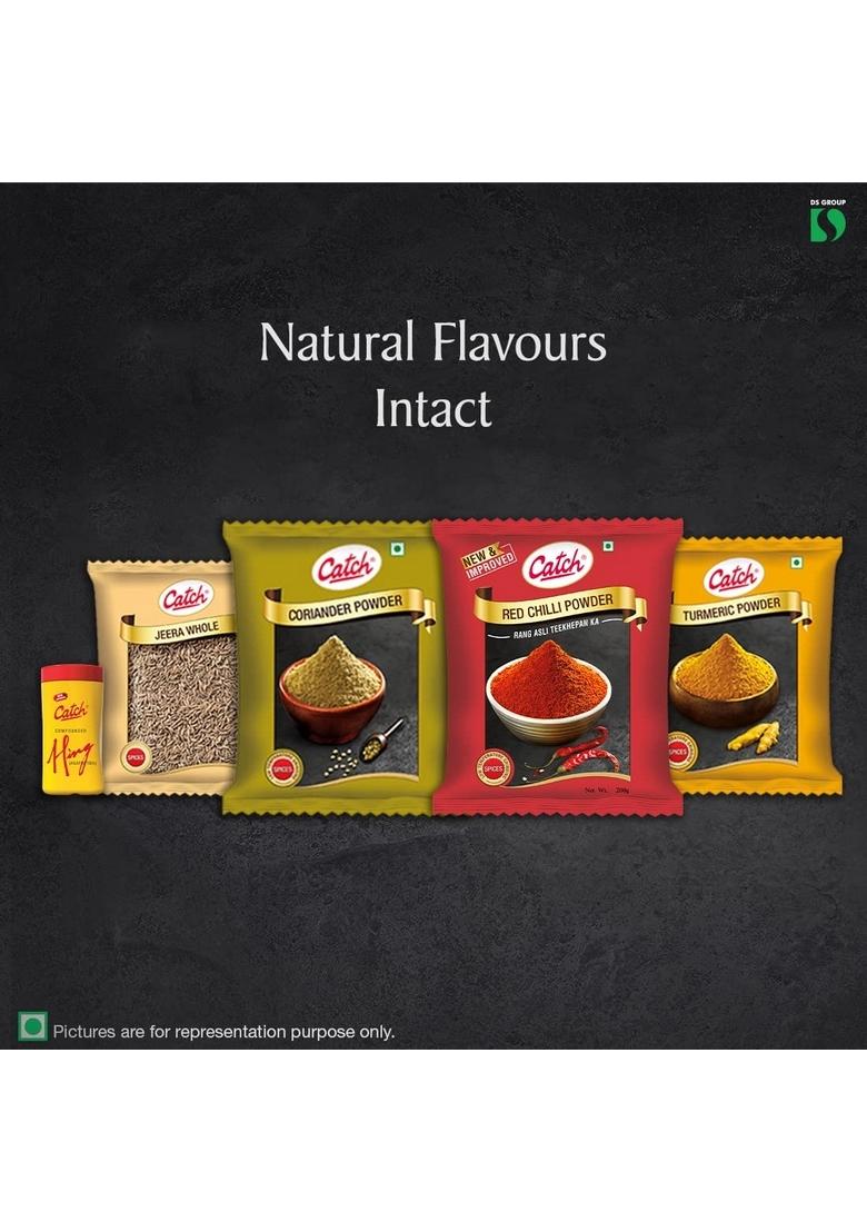catch Masala Combo Coriander Powder 200 + Turmeric Red Chilli Cumin Whole Hing 50 (Pack of Five)