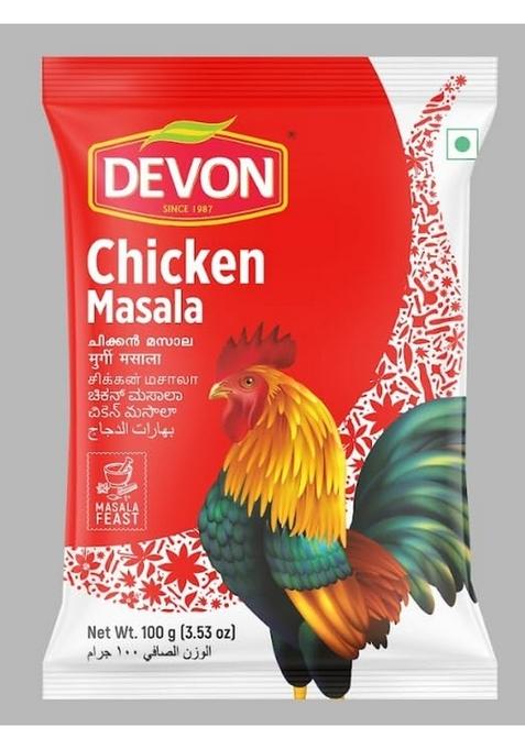 Devon Chicken Masala Authentic Indian Curry Powder Spice Mix for Flavorful Dishes, Rich Taste & Aroma, 100g