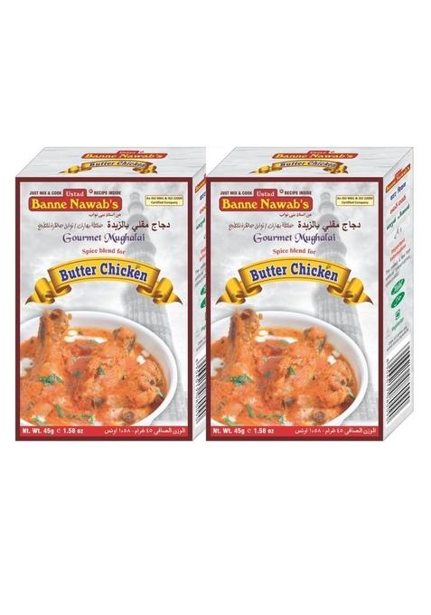NOTTACIA India No.1 Ustad Banne Nawab's - Butter Chicken Masala 45gm e 1.58oz (Packof2)
