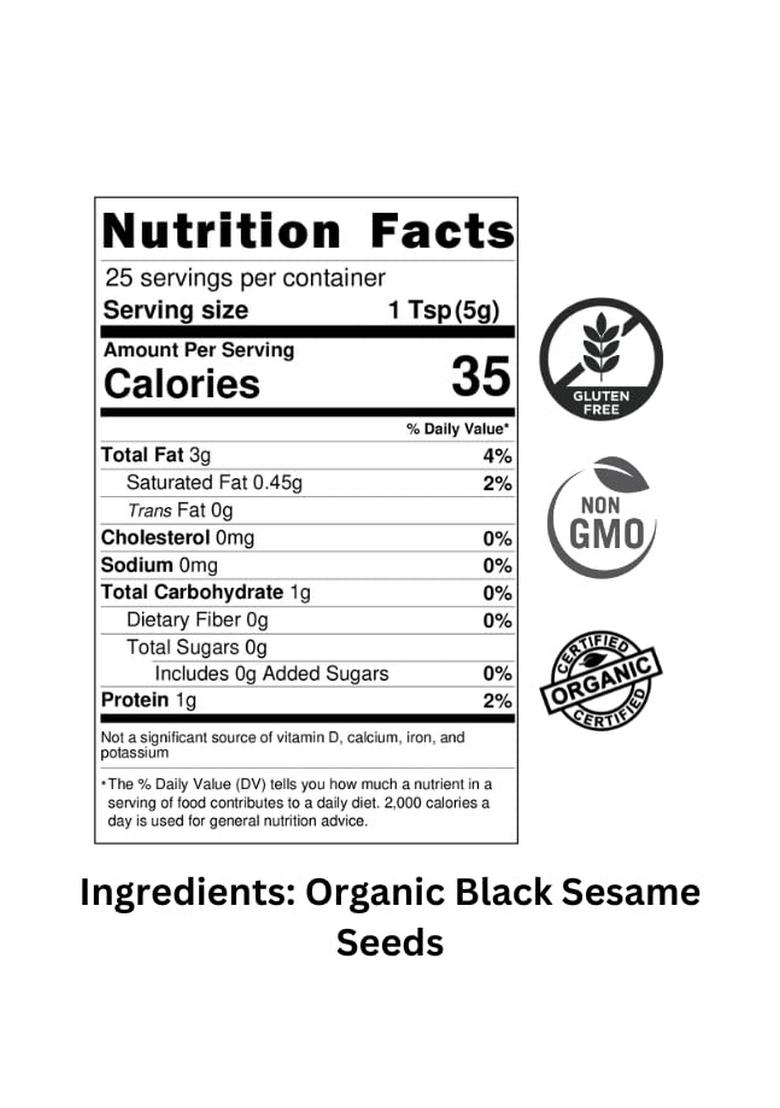 NU organics Raw Black Sesame Seeds