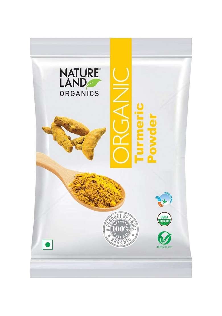 NATURELAND ORGANICS Turmeric/Haldi Powder 200 Gm - Organic Healthy spices - Indya