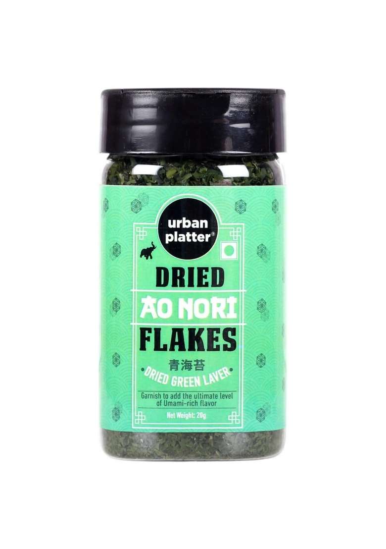 urban platter Dried Aonori Flakes, 20g (Dried Green Laver, Umami Enhancer, Nori Authentic Japanese Seasoning for Ramen, Okonomiyaki, Yakisoba, Onigiri and Udon) - Indya